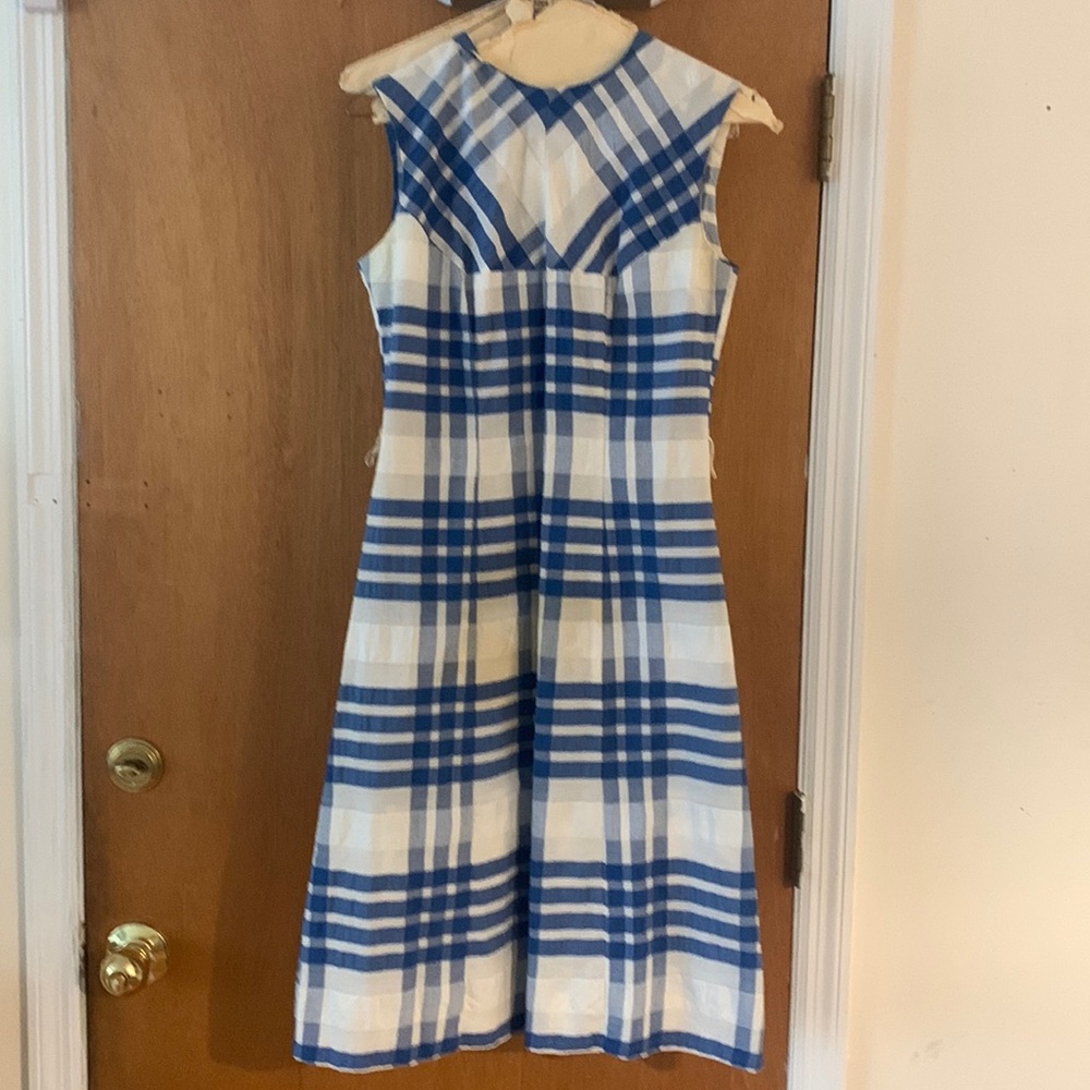 Vintage Joan Curtis dress size 10 blue stripe